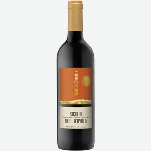 Вино MONTEDOMO Неро Д`Авола Сицилия сортовое ординарное кр. сух., Италия, 0.75 L