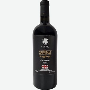 Вино TETRIU Саперави орд. сорт. кр. сух., Грузия, 0.75 L