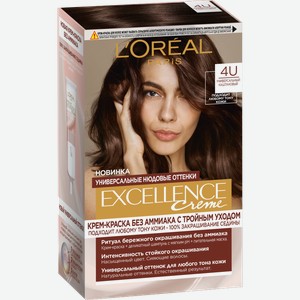Краска для волос L’Oréal Paris Excellence Creme тон 4U Универсальный каштановый 270мл