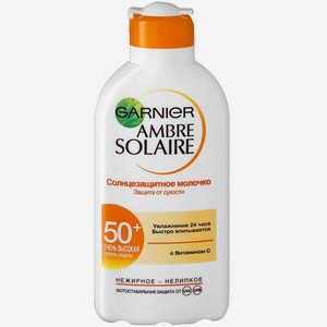 Молочко солнцезащитное для лица и тела Garnier Ambre Solaire SPF50+ с маслом ши 200мл
