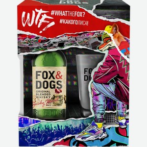 Виски Fox&Dogs смоки баррель 40% 700мл + бокал