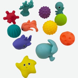 Набор тактильных игрушек Kids Melody для развития детского восприятия 12 штук
