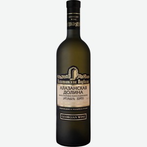 Вино белое Кахетинские Подвалы Georgian Wine House Алазанская Долина полусладкое 12%, 750мл