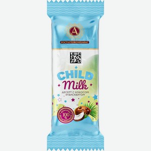 Десерт творожный А.Ростагрокомплекс Child Milk с кокосом и бисквитом 15% 40г