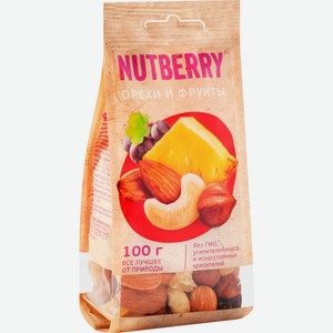 Смесь NUTBERRY орехи и фрукты, Россия, 100 г