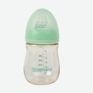 Бутылочка для кормления Huggeland 160 мл с рождения, зеленая