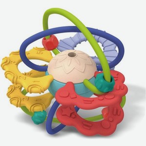 Погремушка Lupi «Логический шар» с прорезывателем, цветная