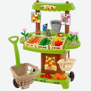 Игровой набор Ecoiffier «Детский магазин на колесах. Органические продукты» 54 х 40 х 69 см