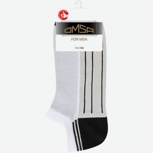 Носки мужские Omsa for Men укороченные Active 109 цвет: светло-серый/чёрный, 39-41 р-р