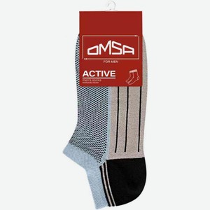 Носки мужские Omsa for Men укороченные Active 109 цвет: голубой/серый/чёрный, 45-47 р-р