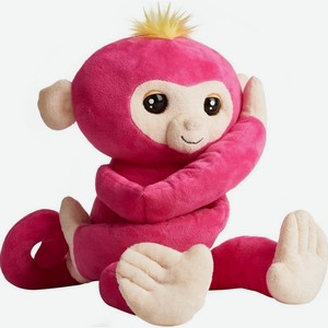 Интерактивная мягкая игрушка Fingerlings «Обезьянка-обнимашка», розовая
