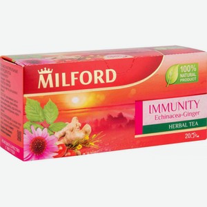 Чайный напиток Milford Immunity Эхинацея-Имбирь, 20×1,75 г