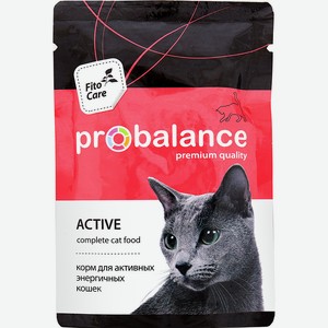 Корм для кошек Probalance Active с мясом, 85 г