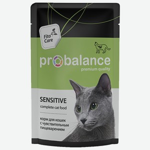 Корм для кошек Probalance Sensitive для взрослых кошек с чувствительным пищеварением, 85 г