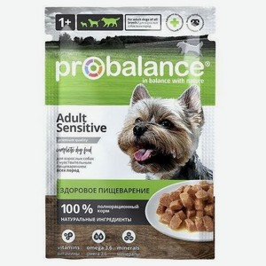 ProBalance влажный корм для взрослых собак всех пород, чувствительное пищеварение (25шт в уп) 85 гр