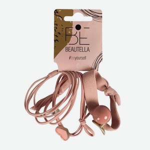 Beautella Резинка для волос тонкие с декором d   5 см, 4 шт