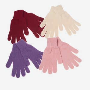 Перчатки женские шерстяные вязанные, двойные, цвета в ассортименте