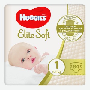 Подгузники Huggies Elite Soft 1 (3-5 кг) 84 шт.