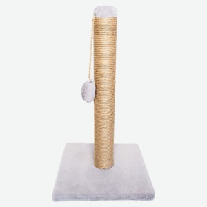 Когтеточка-столбик «Клампи» меховая с игрушкой, 30х30х50 см