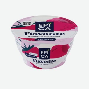 Десерт творожный <Epica Flavorite> с малиной и маскарпоне ж7.7% 130г Россия