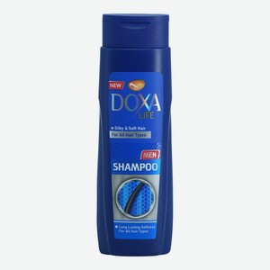 Шампунь DOXA LIFE FOR MEN шелковистые мягкие волосы, синий, мужской, 600 мл