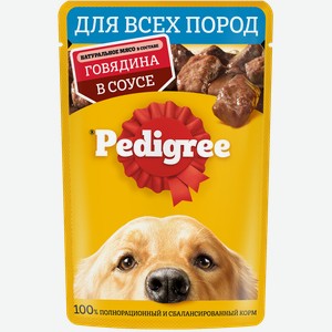 Влажный корм PEDIGREE® для собак, говядина в соусе, 85г