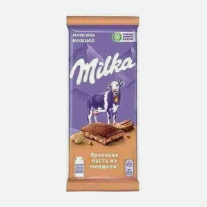 Шоколад Milka Молочный Ореховая Паста И Миндаль 85г