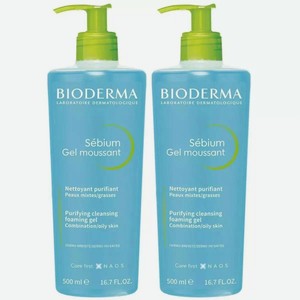 Bioderma Sebium Очищающий гель для жирной и проблемной кожи, 2х500 мл