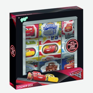 Коробка с наклейками Totum Cars sticker box 200 штук