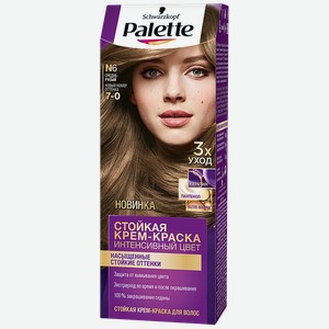 Крем-краска для волос PALETTE®, Стойкая N6 Средне-русый