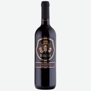 Вино БРУНИ Санджовезе Рубиконе красное полсухое (Италия), 0,75л