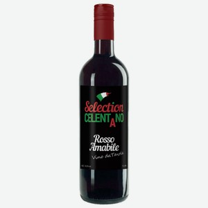 Вино Селекшн Челентано столовое красное полусладкое 10,5% 0,75л