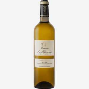 Вино DOMAINE LA BASTIDE Шардоне ординарное сортовое бел. сух., Франция, 0.75 L