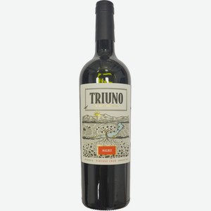 Вино TRIUNO Malbec Мендоса выд. сортовое кр. сух., Аргентина, 0.75 L