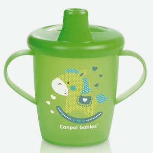 Чашка-непроливайка Canpol babies 250 мл 9 мес+, зеленая