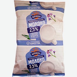 Молоко Коровкино, Ультрапастеризованное, 2,5%, 900 Мл