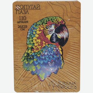 Пазл деревянный фигурный  Попугай  110 деталей арт. P-008