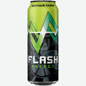 Энергетический напиток Flash Up Energy Мятный лайм газированный 0,45 л ж/б