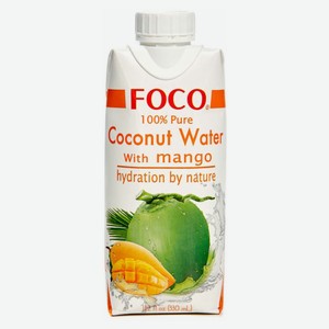 Вода кокосовая FOCO с манго, 330 мл