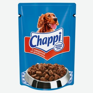 Корм для собак Chappi Влажный Сытный мясной обед С говядиной по-домашнему, 85 г