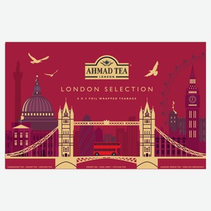 Чайный набор Ahmad Tea Лондон Селекшн 8 вкусов, 40 пакетиков