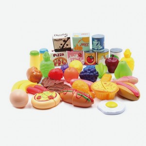 Набор продуктов Supermarket с разрезными фруктами и овощами 40 предметов