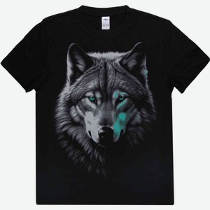 Футболка мужская Волк цвет: чёрный/серый/изумрудный размер: в ассортименте