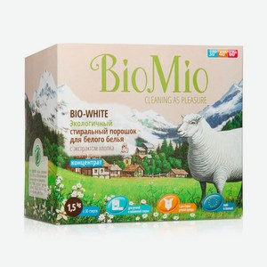 Стиральный порошок BioMio 1,5кг для белого белья к