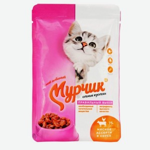 Корм д/кошек Мурчик 75г с индейкой в соусе