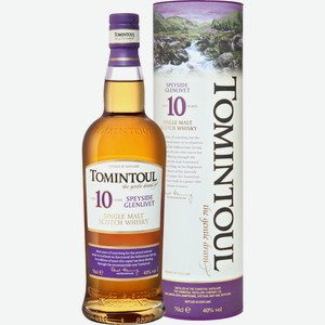 Виски шотландский Tomintoul Speyside glenlivet 10 лет в подарочной упаковке, 0.7л Великобритания