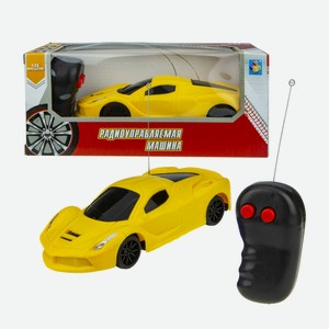 Игрушка транспортная на радиоуправлении 1Toy «Спортавто» электромеханическая, желтая