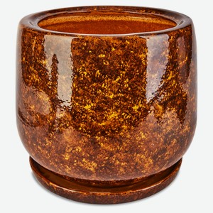 Горшок керамический Тюльпан коричневый, 22 см