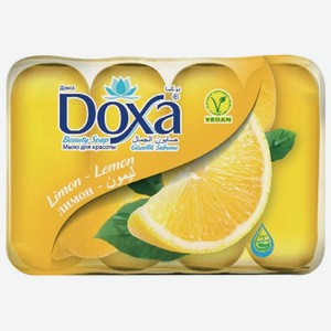 Мыло туалетное DOXA ECOPACK Лимон, 60г, 4 шт