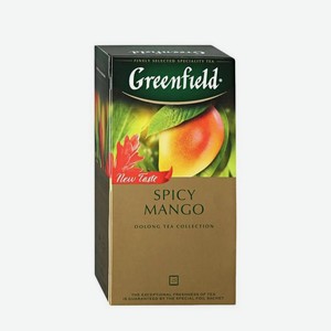 Чай GREENFIELD Spicy Mango пакет зеленый аром. манго с добав. имбирь,манго double sachet 25п
